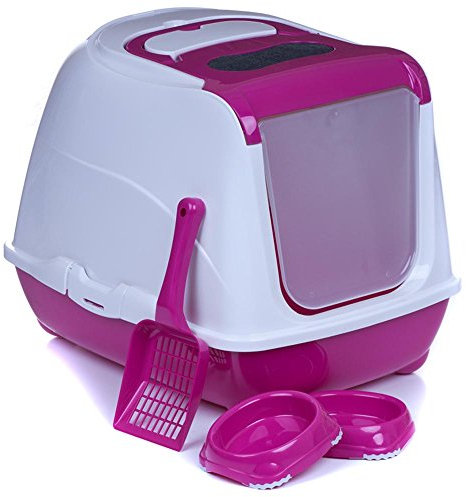 Sondermodell Flipcat 50 pink/Design 25 + Schaufel + 2 Näpfe