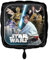 Amscan 3552101 - Standard Folienballon Star Wars, 43 cm, Quadrat, Luke, Geburtstag, Heliumballon, Mitbringsel