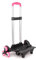IvyH Carrello per zaino - Carrello pieghevole per carrello trolley pieghevole in lega di alluminio a mano per zaino (Rosa, 6 ruote/Versione migliorata)