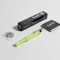 Kaweco Frosted Sport Fountain Pen Lime, Fine Nib Sport Octagonal Clip Chrome (2019 Novelty)