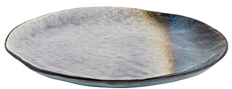 H&H Crackle Piatto Piano, Stoneware, Bcolor, cm27