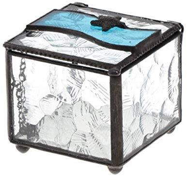 Tubayia Boîte à bijoux en verre pour terrarium - Photophore - Pot de fleurs succulentes - Décoration de mariage (noir)