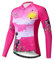 Radtrikot Langarm Damen Mountainbike Trikot Zip Shirts Rennrad Bekleidung Sport Racing MTB Tops für Damen Damen Bouse Herbst Herbst Frühling Atmungsaktiv Reiten Pink Größe XL