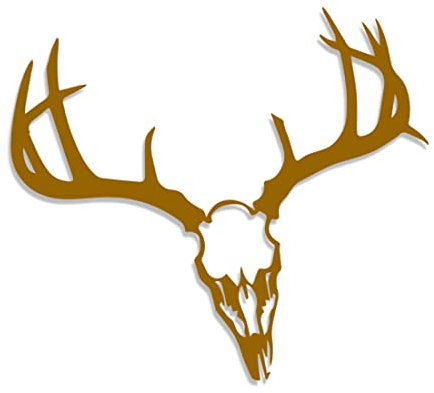 Deer Skull Hirsch Skelett L 0205 (braun) // Sticker OEM JDM Style Aufkleber