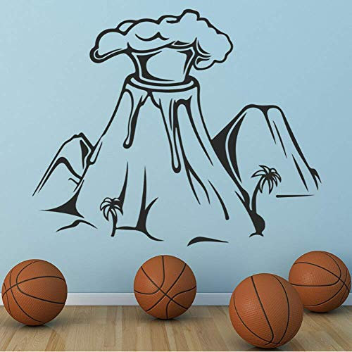 Vulkan Prähistorisches Tier Wandtattoo Kinderzimmer Junge Kinderzimmer Vinyl Wandaufkleber Wohnzimmer Klassenzimmer Dekoration42X50 Cm