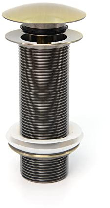 wohnfreuden Bonde de vidange pop-up de 120 mm sans trop-plein pour lavabos et lavabos - Bonde universelle en laiton - Bonde avec joints pour vasques de toutes sortes