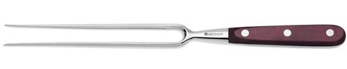 Giesser seit 1776 - Made in Germany - Tranchiergabel 21 cm Rocking Chefs, PremiumCut Fork No 1, Fleischgabel, Micarta, rot, genietet, rostfrei, deutsches Grillmesser scharf