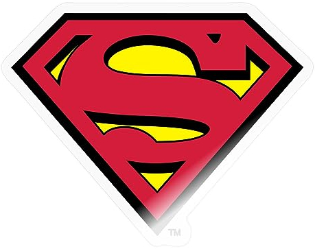 Spreadshirt DC Comics Superman Logo Original Sticker, max. 10 x 10 cm, 10 x 10 cm, Transparent glänzend