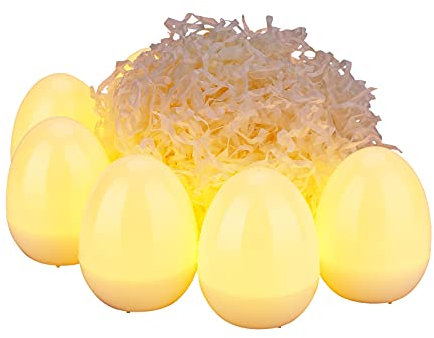 IMAGE LED Kerzen 12 Stück eiförmige flammenlose Teelichter Dekorative LED Ostereier Party Licht Weihnachtsdekoration Weihnachtsgeschenke