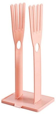 ausuky Drying Rack Kitchen Glove Stand Holder Rubber Glover Dryer Rack Towel Holder (Pink)