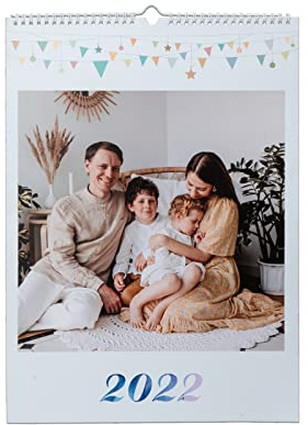 2023 Kalender für Mauer Personalisierte Fotokalender 12 Monat Neujahr Geschenkfamilie Foto 32x42 cm
