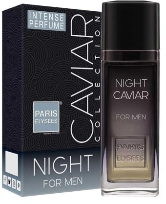 PARIS ELYSEES - Night Caviar - Eau de Toilette - Colonia Hombre - Aromática - Pomelo, Piña, Pimienta, Comino - Perfume hombre - Frasco de 100ml