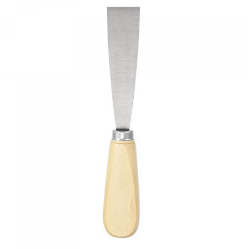 sourcing map Putty Knife 1 Carbon Steel Scraper Wooden Handle for Spreading Drywall, Taping