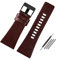 Lederarmband 22mm - 34mm Herrenuhr Ersatzarmband Uhrenzubehör + Montagewerkzeug, 32mm