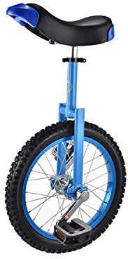 Einrad Balance Mountainbike Einrad Einfach verstellbarer Sitz Training Stil Radfahren Outdoor Sport Fitness Übung Gesundheit Laufrad 40,6 cm Himmelblau