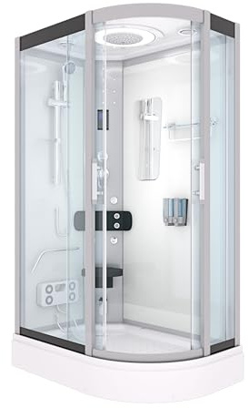AcquaVapore Dampfdusche Sauna Dusche Duschkabine D60-70T2R-EC 80x120 cm mit 2K Scheiben Versiegelung