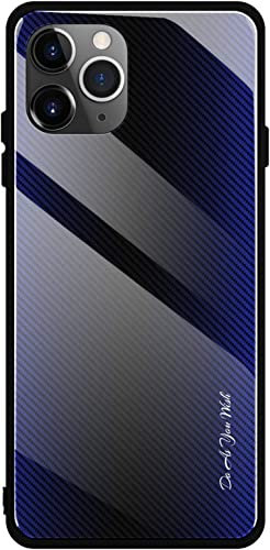 SCHIK Coque compatible avec iPhone 12 Pro Max, fine et anti-rayures en silicone souple résistant aux chocs, coque arrière en verre trempé dégradé pour iPhone 12 Pro Max 6,7 pouces (couleur : D)