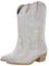 blingqueen Cowboy Stiefel Glitzer Boots Western Absatz Silber 46 EU
