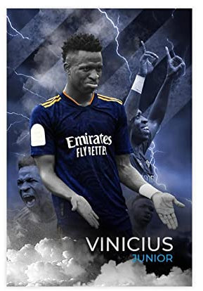VinIcius Jr Sports Star Art Poster Leinwand Poster Wandkunst Dekor Druck Bild Gemälde für Wohnzimmer Schlafzimmer Dekoration ungerahmt 20 x 30 cm