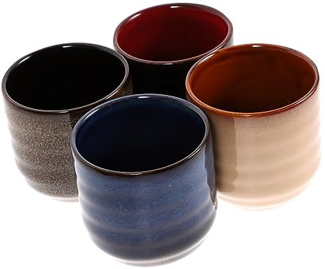 BESTonZON 4piezas Tazas De Té De Cerámica De Japonés Hogar De Té De Kung Fu Para Vajilla Creativa y