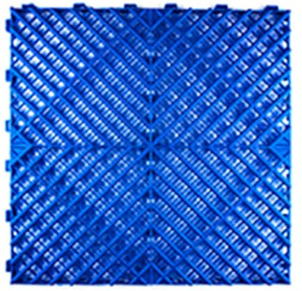 Drainage Interlocking Floor Mats, Rubber Floor Tiles Non Slip Splicing Drainage Mats For Deck, Pool, Outdoor Shower, Patio, Balcony, Indoor Bathroom, Kitchen, Yard ( Color : Blue , Size : 15.7x15.7(1p