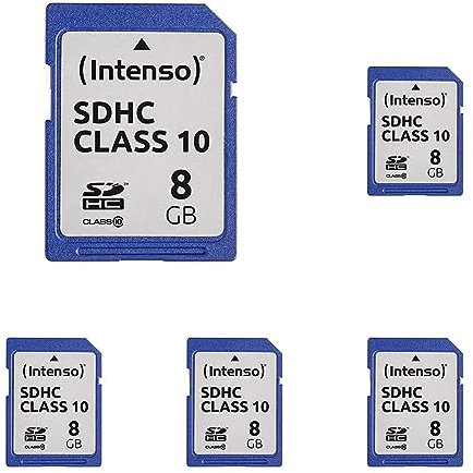 Intenso SDHC 8GB Class 10 Speicherkarte (Packung mit 5)