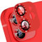LanQii Protezione Lente Pellicola Compatibile con iPhone 12, Telaio Alluminio Vetro Temperato Protezione Fotocamera Posteriore Durezza 9H per iPhone 12 -Rosso