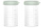 Miniland Ecosized - Set mit zwei luftdichten Glasflaschen mit Skala 250 ml, ideal für Muttermilch.