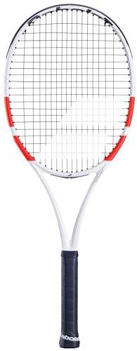 Babolat Pure Strike 98 - Raqueta de tenis de 16 x 19 pulgadas (4ª generación), encordada con intestino blanco de 16 g a tensión de rango medio (agarre de 4 1/4 pulgadas)