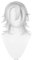 Uzui Tengen Wig Demon Slayer Cosplay Costume Sliver Short Hairs for Adult Men COS Role Uzui Tengen Playing Party Halloween Christmas