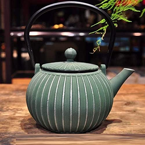 Juegos de té Tetera de hierro fundido 1 2 L Hierro fundido Jang Calabaza verde