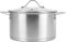 KARL HAUSMANN Faitout Inox - 6.1L - 24 cm - Marmite Induction en Acier Inoxydable 18/0 - Casserole avec Couvercle en Verre - fait tout tous feux - Faitouts Avec Échelle de Mesure - Cocotte Inox