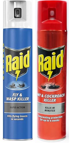 Fly Wasp Killer Spray, (1x300ml) & Ant and Cockroach Killer Spray, (1x300ml)