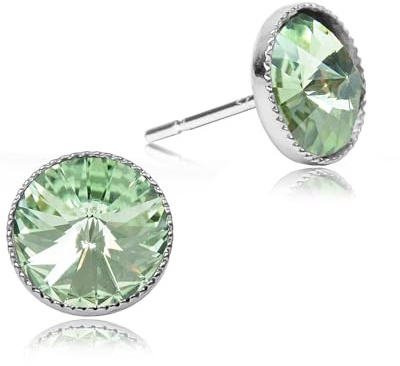 LUISIA Solitär Ohrstecker Ohrringe Joy mit Premium Kristallen (Chrysolite/Hellgrün)
