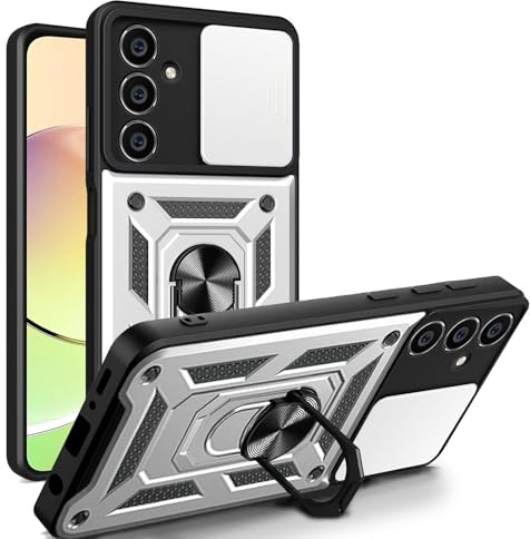 Handyhülle für Samsung Galaxy A05s | Stoßfest & Kratzfest | Mit Kameraschutz, Anti-Fingerabdruck & robustem Panzerschutz-Design | Silber