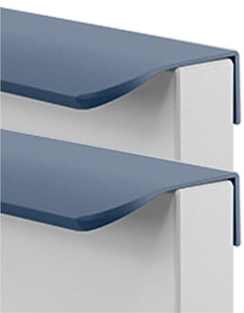 FQFLXY6589 2 Stück Versteckter Türgriff Rechter Winkel Schrankgriffe Möbelgriffe,Unsichtbare Schubladengriff für Küchenschränke,Kleiderschrank,Tür,Schubladen,Aluminiumlegierungsgriff (80mm,Blau)
