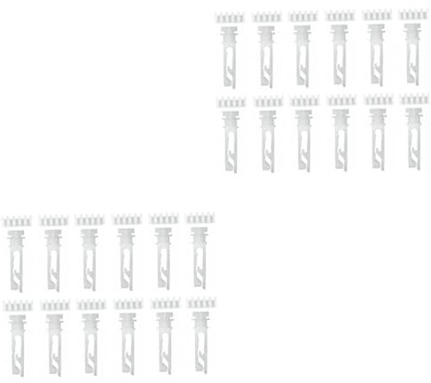 Cabilock 24 Sets Shutter Gear Vertical Blind Rail Spares and Accessories Vertical Blind Carrier Clip Blind Repair Vertical Blinds Repair Fittings Windows Blinds for Stem Kit Plastic White