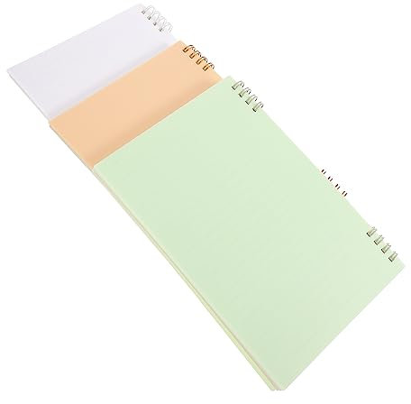 Sewroro 3stücke Spiral-notizbuch Mit Robustem Kunststoff-umschlag Linierte Seiten Tragbares Journal Für Arbeit Schule Und Kreatives Schreiben Vielseitige Notizbücher Für Organisierten