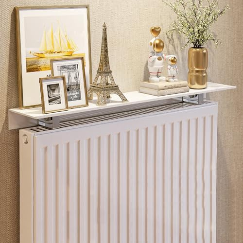 Heizkörperregal, Länge 35-80cm Heizkörperverkleidung 2-In-1 Staubdichte Aufbewahrung Heizungsabdeckung Aus Aluminiumlegierung Lagergewicht 30KG Heizung Verkleidung,60CM