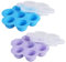 Toyvian 2 Stück 140 G Wiederverwendbare Für Babynahrung Lebensmittelaufbewahrungsschalen Mit 7 Fächern Und Aufsteckbarem Deckel Tiefkühltauglich Blau Und Lila Ideal