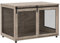 PawHut Dog Crate Furniture, Dog Cage End Table with Sliding Door, Pet Kennel for Extra Large Breeds, 118 x 75.5 x 82cm, Walnut Brown