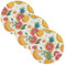 3 Pcs Pot Holder Trivet Mats for Hot Pots and Pans 15in Cotton Thread Weave Absorb Water Pot Holder for Microwave Stove Plate Holder Colored Lemon Orange Pineapple