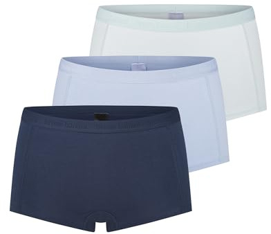 bruno banani Pantys Damen Match Baumwolle mit Gummibund - 3er Pack | Extra weiche Baumwolle, Bund ohne Rutschen, nahtfreier Schnitt, atmungsaktiv, eleganter Ton-in-Ton Bund im 3er Set