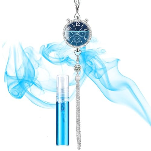 Auto Parfüm Anhänger - Leckdicht hängende Flasche, Fahrzeug Parfüm Charme | Holzkappenaroma -Diffusor, lang anhaltender ätherisches Ölanhänger für die Innenausstattung des Fahrzeugs, Autoluftfrischer