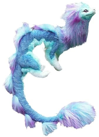 Threegoat 50 cm Der letzte Drache aus Plüsch, Drachenplüsch, handgefertigtes Plüschspielzeug, Dekorationsgeschenk für Zuhause, Plüschspielzeug für Erwachsene und Kinder (Lila)