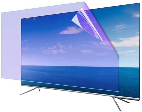 JQZWXX Matte TV Antireflexfolie für 42–75 Zoll, Blaulichtfilter Von 400 Bis 450 nm, Lindert Augenbelastung Und Schützt Die Augen, Reduziert Spiegelungen,42in935*525mm