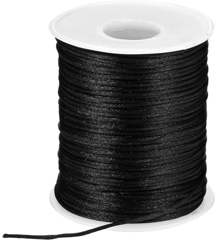 Nylon Cord, Bracelet String, Satin Cord Nylon String Macrame Cords, Wind Chime Cords Replacement, Strings For Winds Chimes Repair - 110 Yards Weather Resistant for Christmas Jewelry Making, Craft,100m
