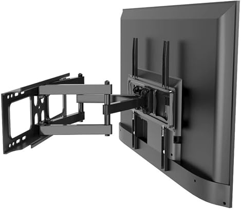 DLAZUM Support TV Universel, Support Mural TV - Support TV pivotant et inclinable à 6 Bras, Compatible avec la Plupart des téléviseurs Plats LED/4K de 43 à 80 Pouces, VESA Max.