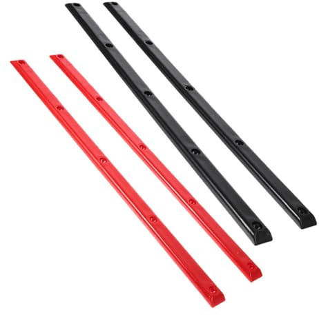 Anneome 4 Stück Robuste Skateboard Rails Anti kollisions schutzstreifen Einfach zu Installierende Rib Bone Schiene Kompatibel mit Skateboard und Longboard Verschleißfester Schutz für