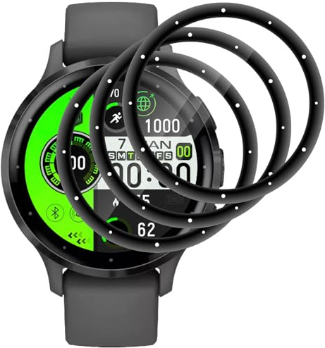 IQShield Schutzfolie für Garmin Venu 3s, 3 Pack Anti-Kratzen Schutzfolie, 3D Vollständige Abdeckung, Blasenfrei, Berührungsempfindlich, Ultra Klar Gehärtetes Glas